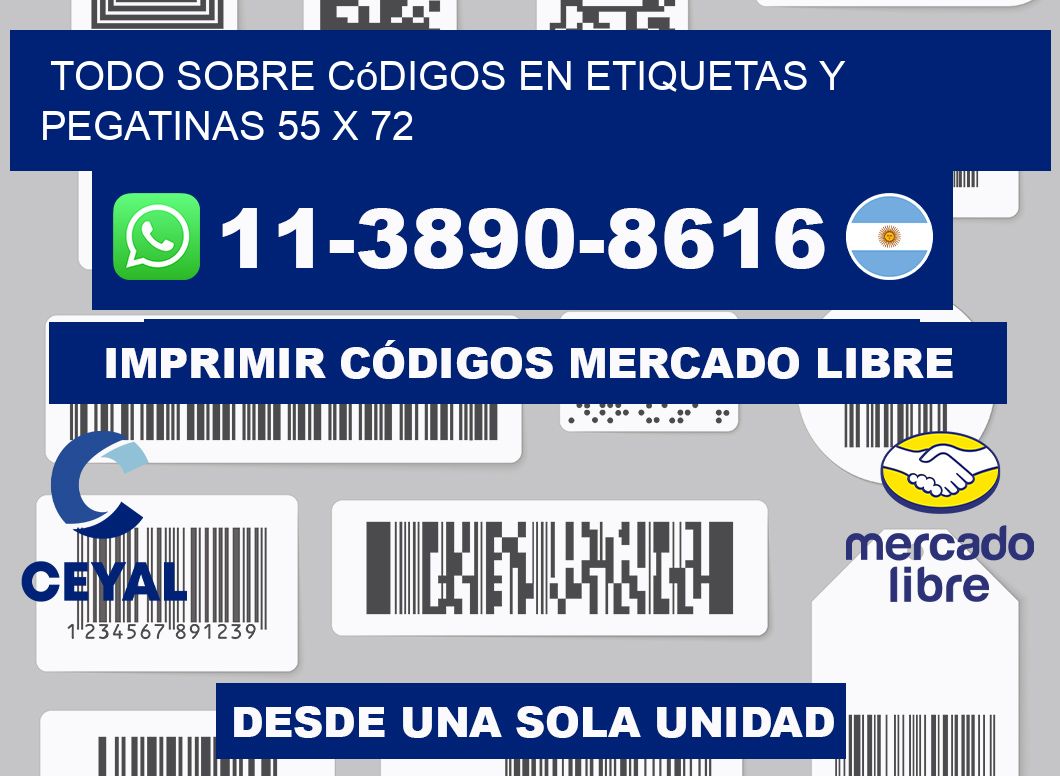 Todo sobre códigos en etiquetas y pegatinas 55 x 72