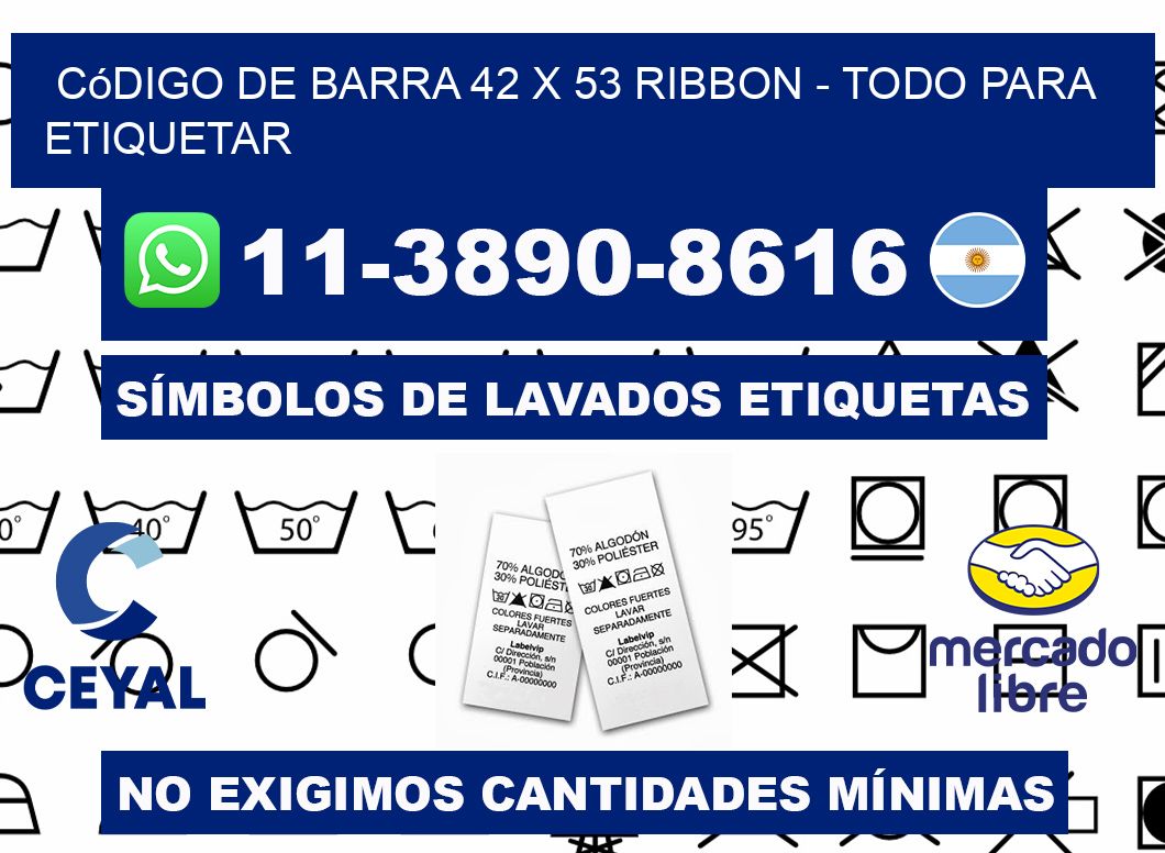 código de barra 42 x 53 ribbon - Todo para Etiquetar