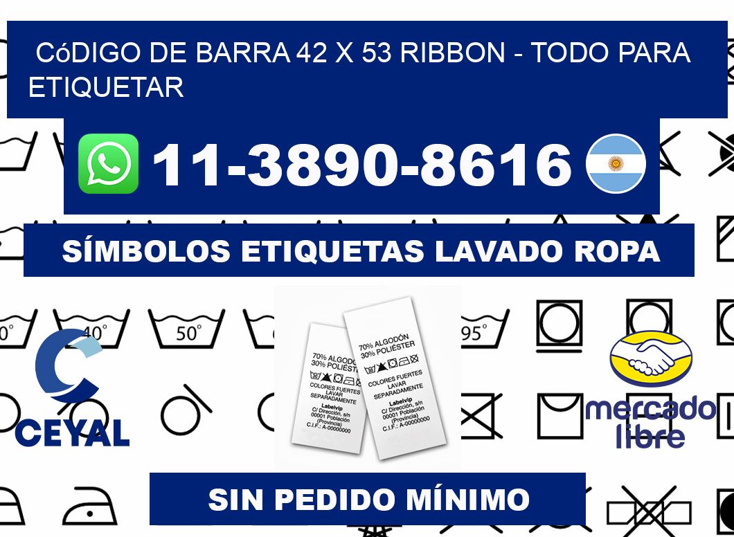 código de barra 42 x 53 ribbon - Todo para Etiquetar
