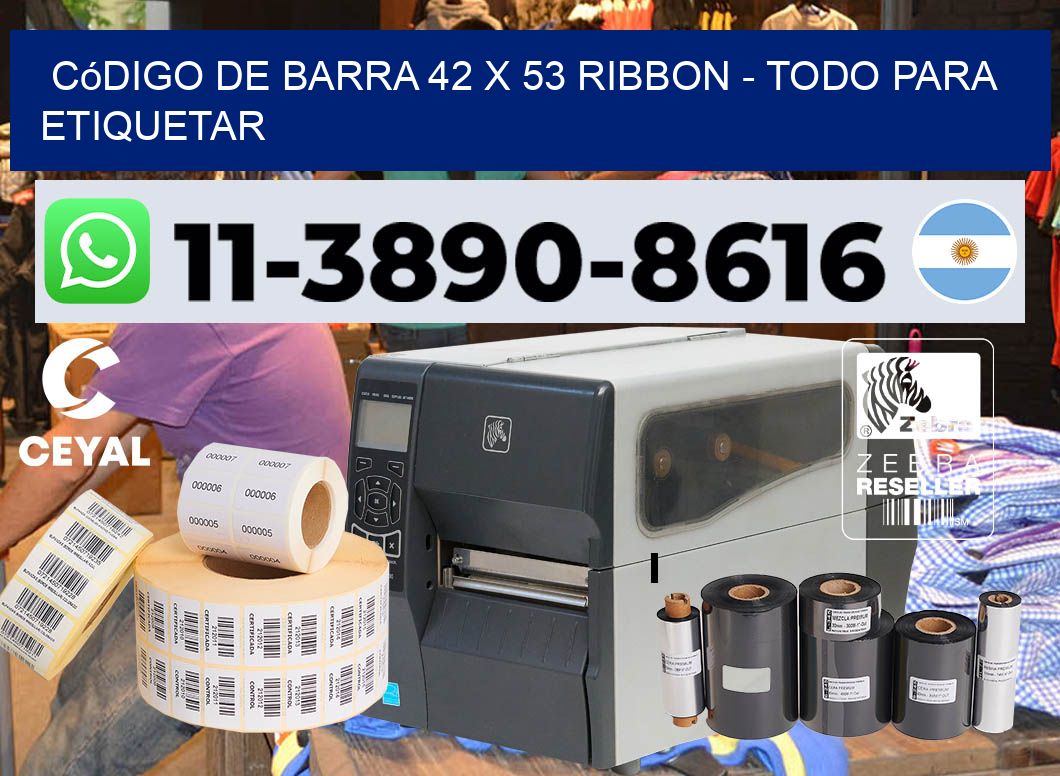 código de barra 42 x 53 ribbon – Todo para Etiquetar