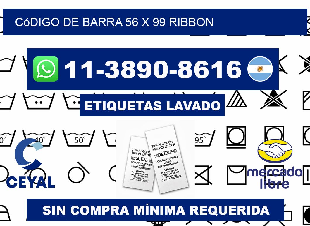 código de barra 56 x 99 ribbon