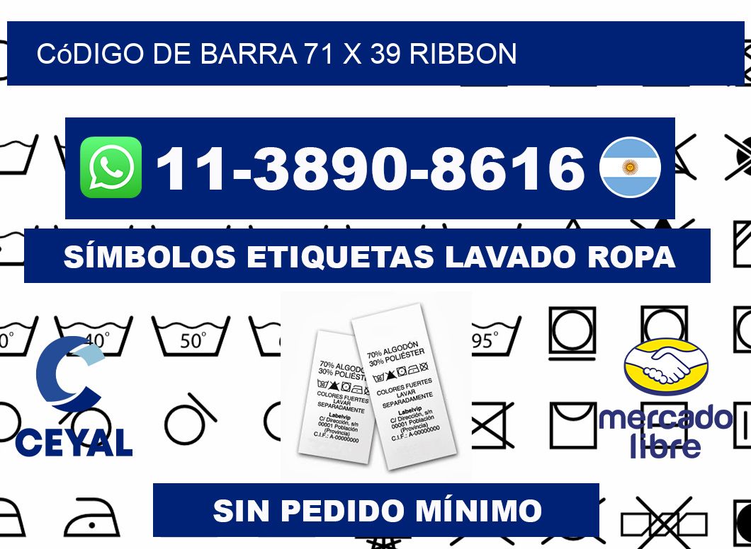 código de barra 71 x 39 ribbon