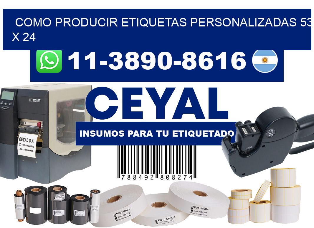como producir etiquetas personalizadas 53 x 24