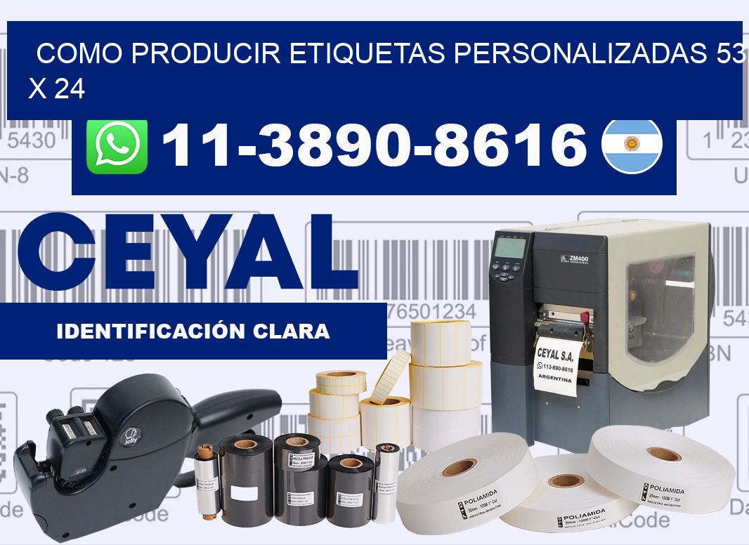 como producir etiquetas personalizadas 53 x 24
