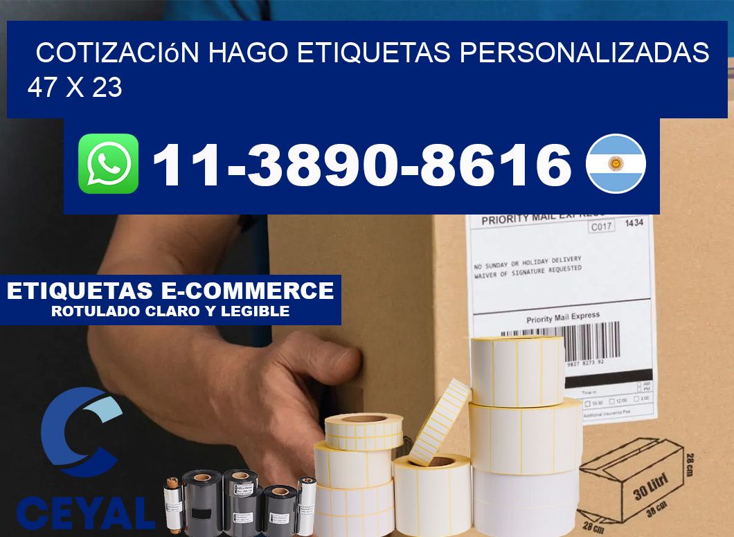 cotización hago etiquetas personalizadas 47 x 23