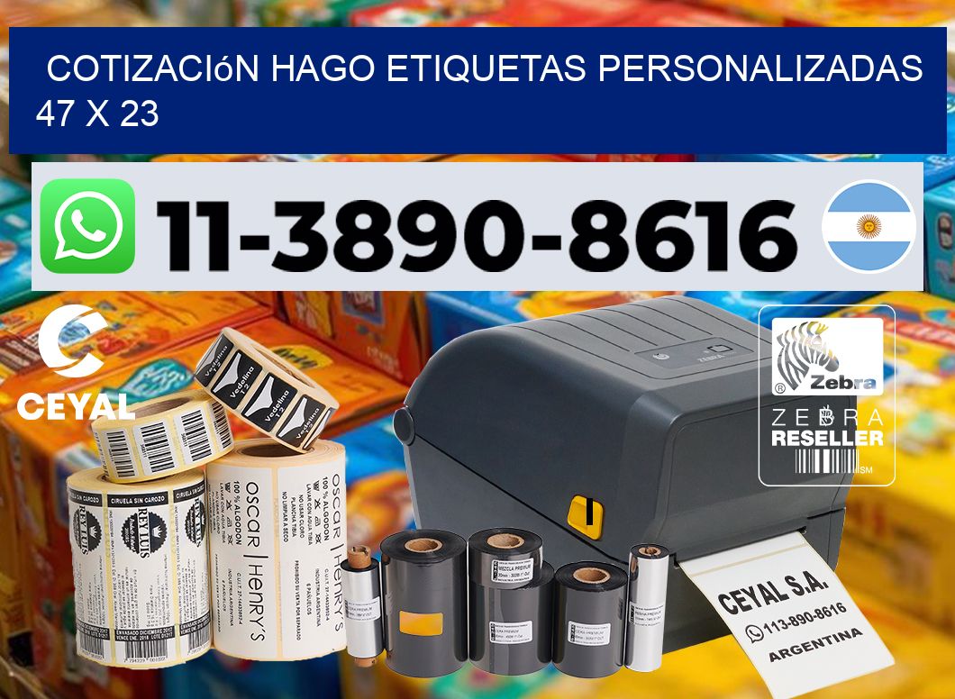 cotización hago etiquetas personalizadas 47 x 23