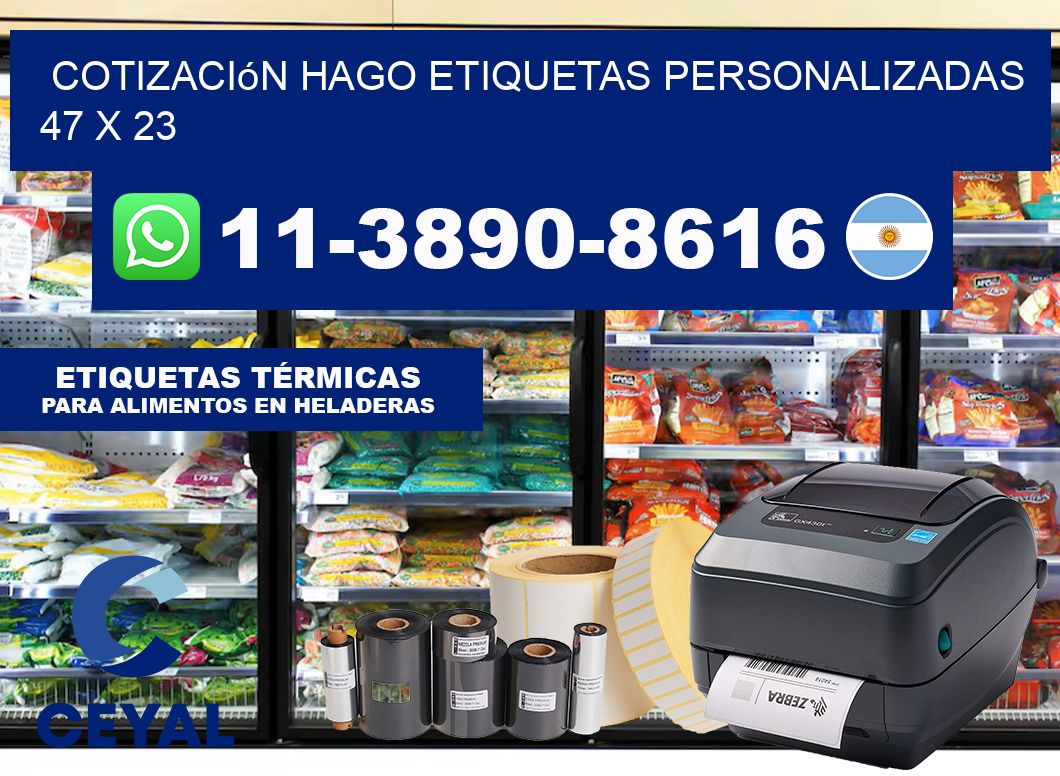 cotización hago etiquetas personalizadas 47 x 23