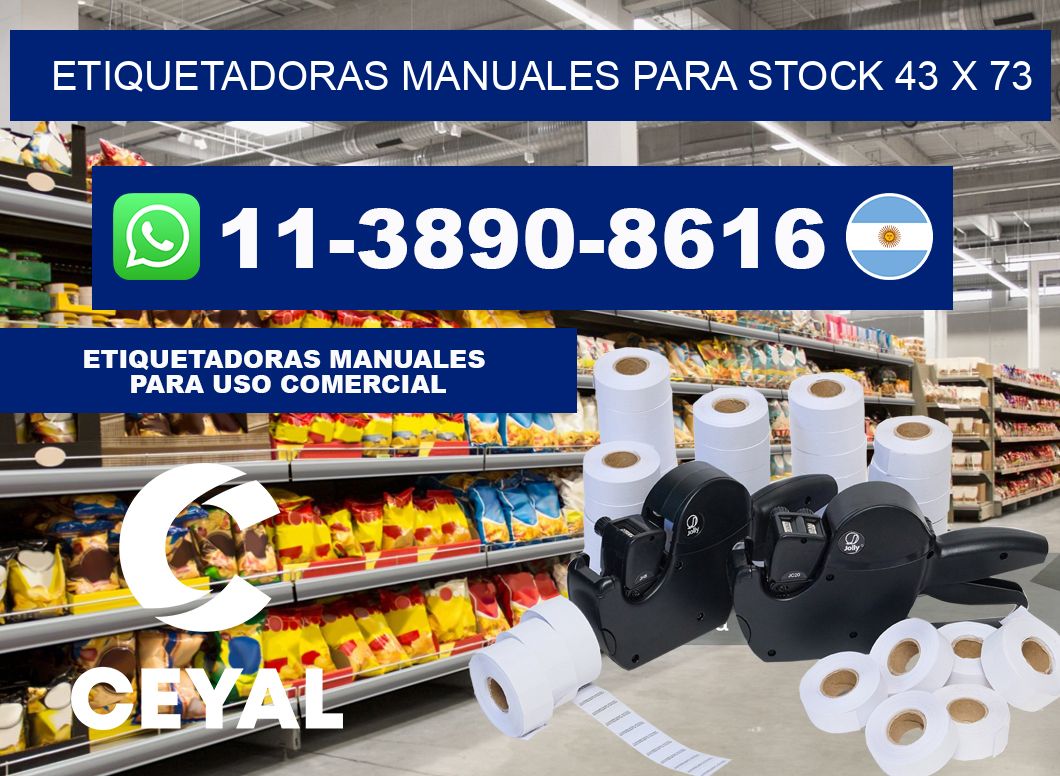 etiquetadoras manuales para stock 43 x 73