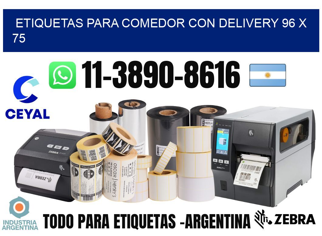 etiquetas para Comedor con delivery 96 x 75