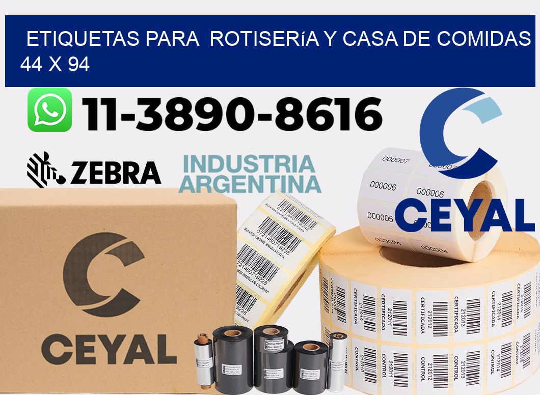 etiquetas para  Rotisería y casa de comidas 44 x 94