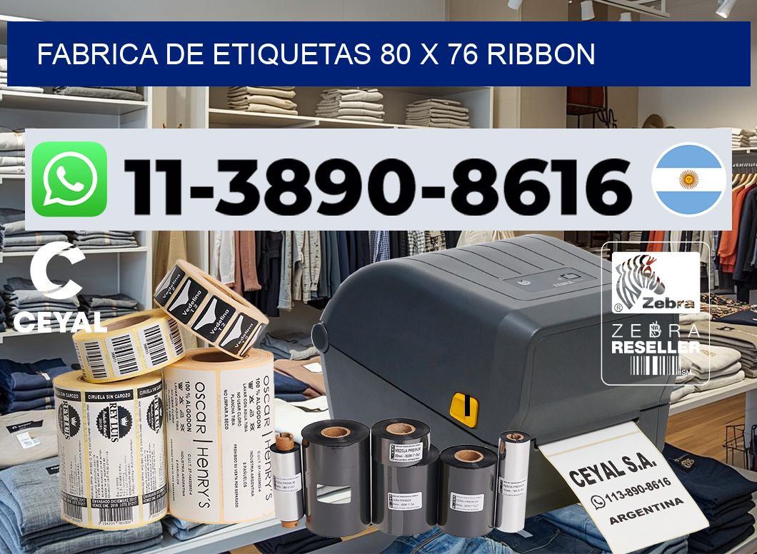 fabrica de etiquetas 80 x 76 ribbon