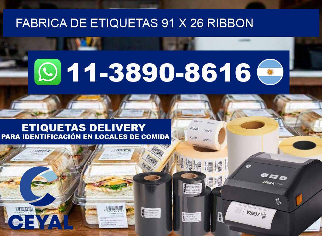 fabrica de etiquetas 91 x 26 ribbon