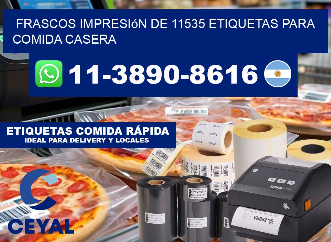 frascos impresión de 11535 etiquetas para comida casera