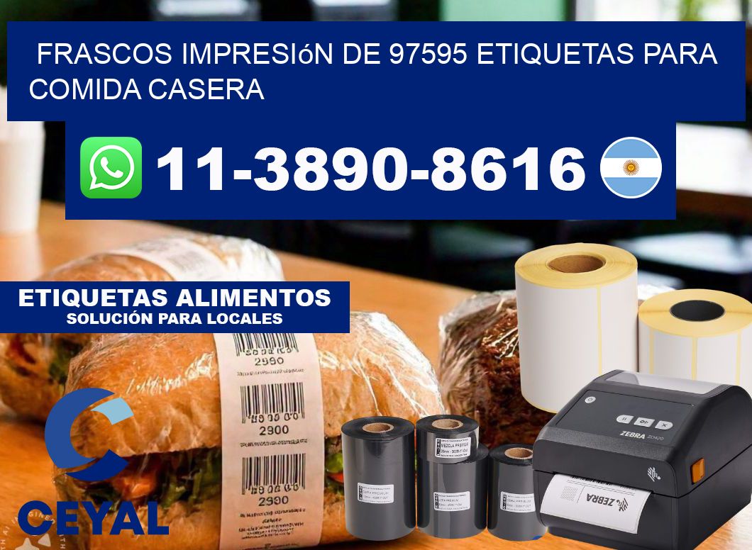 frascos impresión de 97595 etiquetas para comida casera