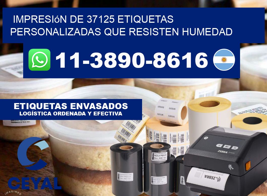 impresión de 37125 etiquetas personalizadas que resisten humedad