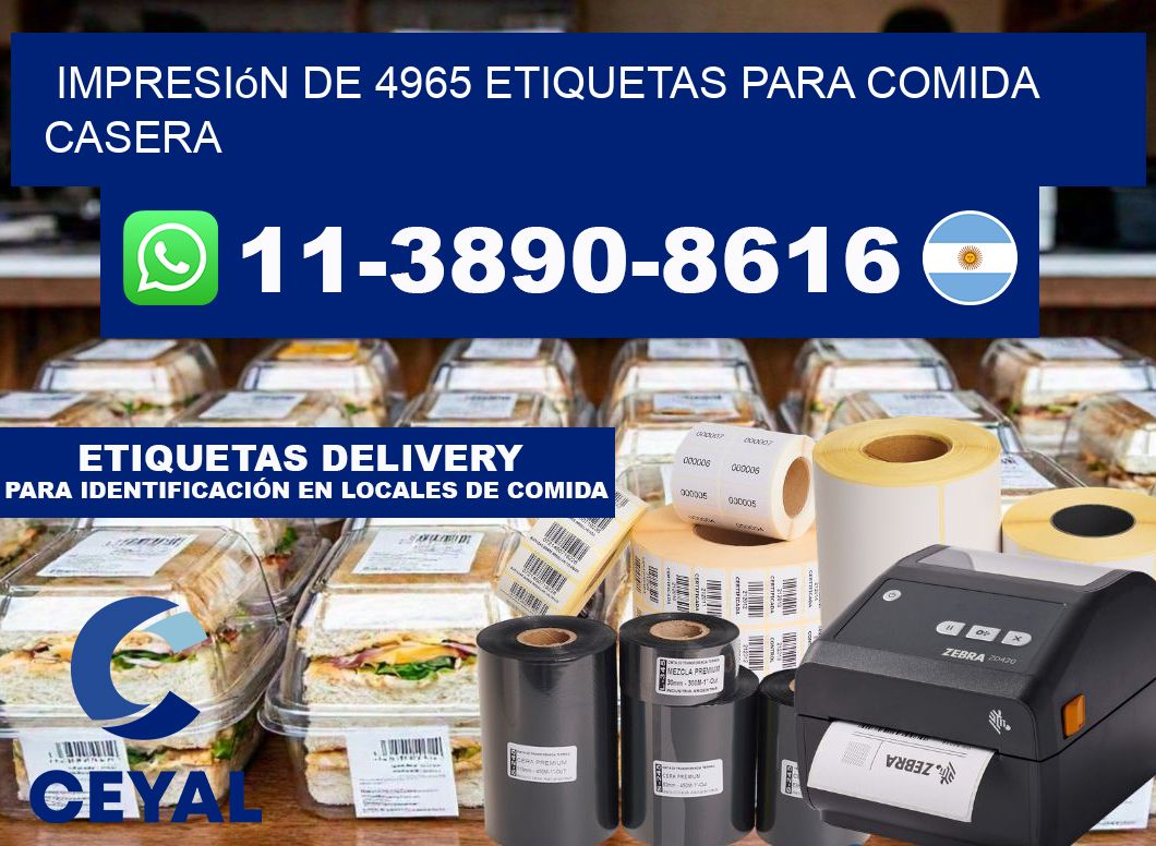 impresión de 4965 etiquetas para comida casera