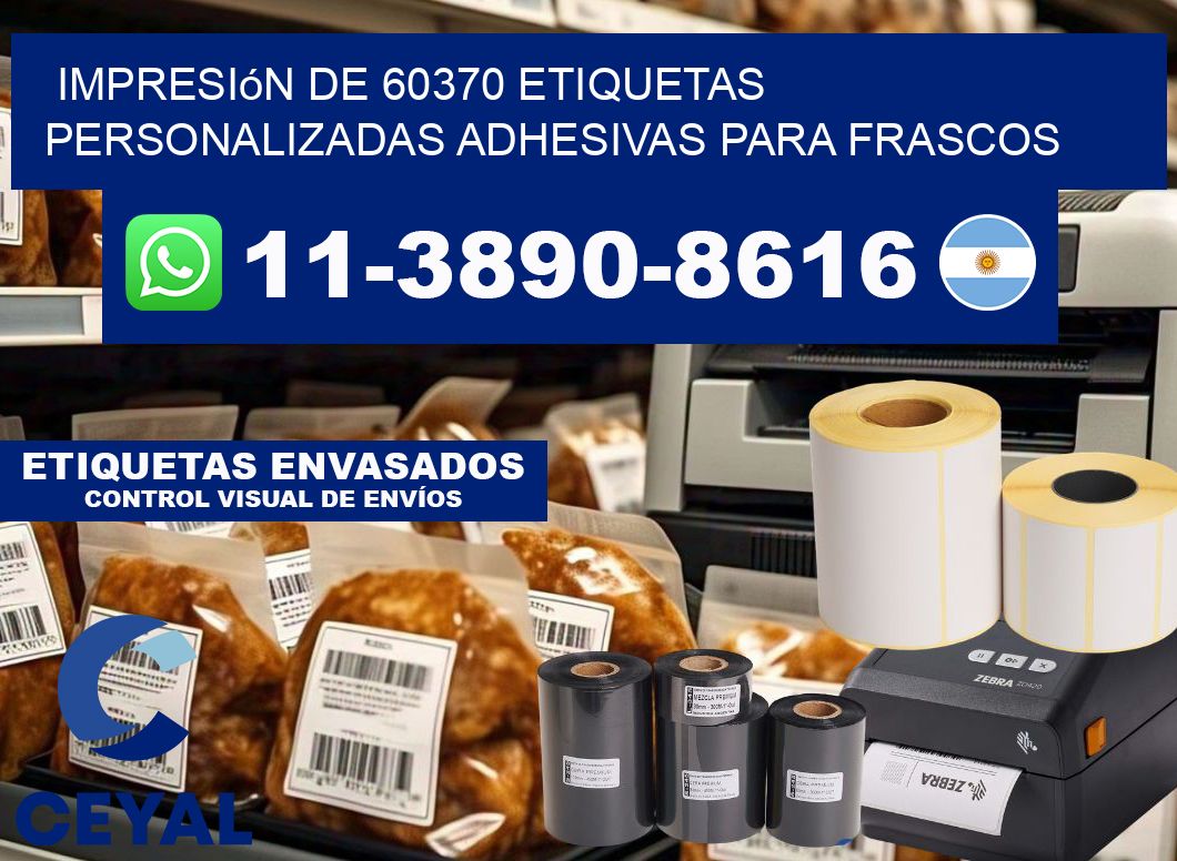 impresión de 60370 etiquetas personalizadas adhesivas para frascos