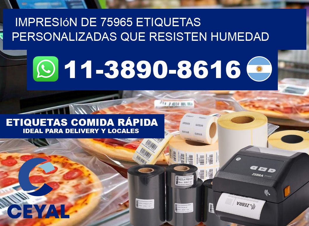 impresión de 75965 etiquetas personalizadas que resisten humedad