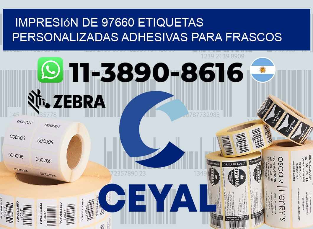 impresión de 97660 etiquetas personalizadas adhesivas para frascos