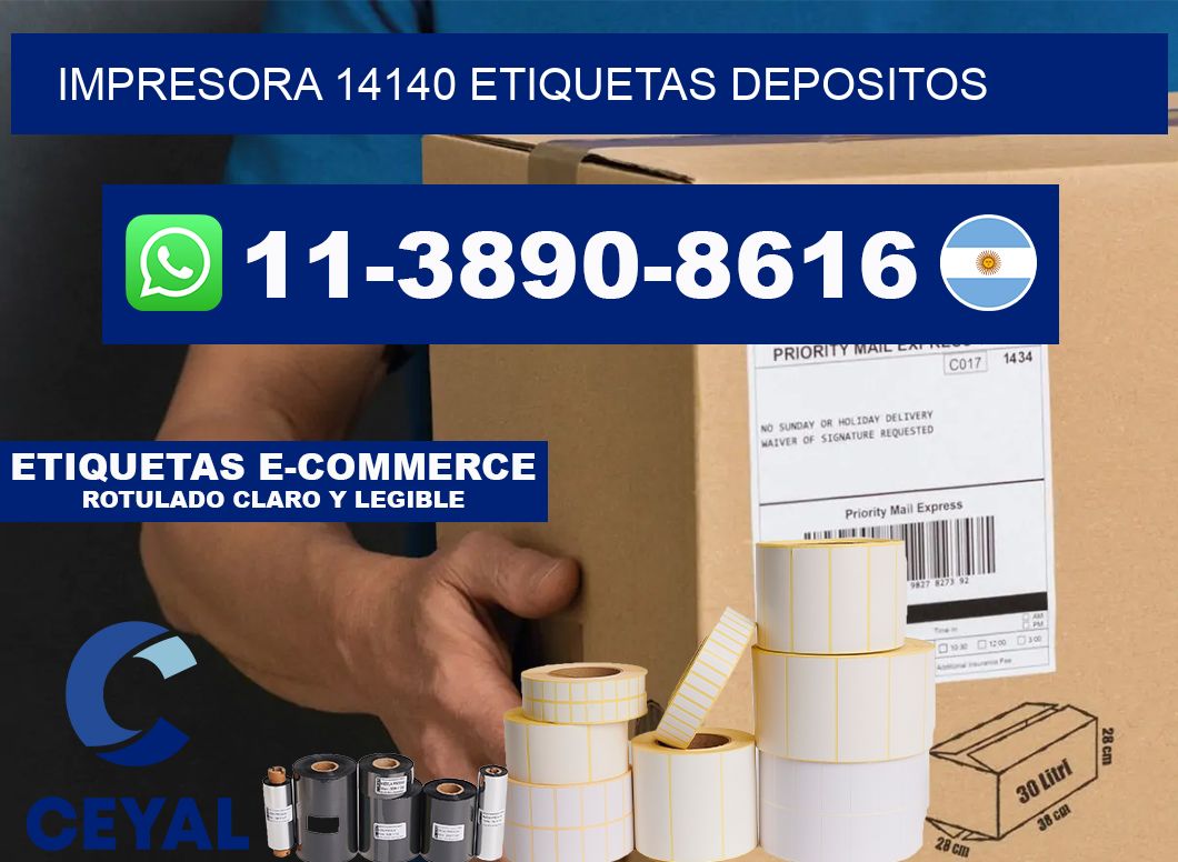 impresora 14140 etiquetas depositos