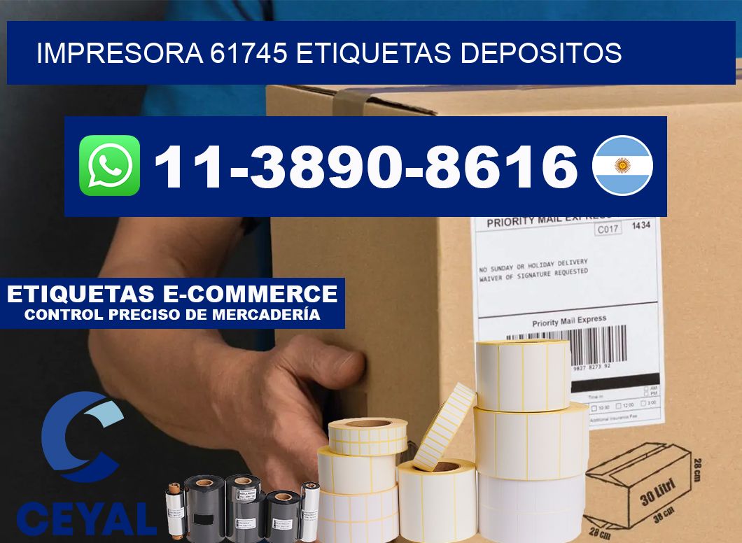 impresora 61745 etiquetas depositos
