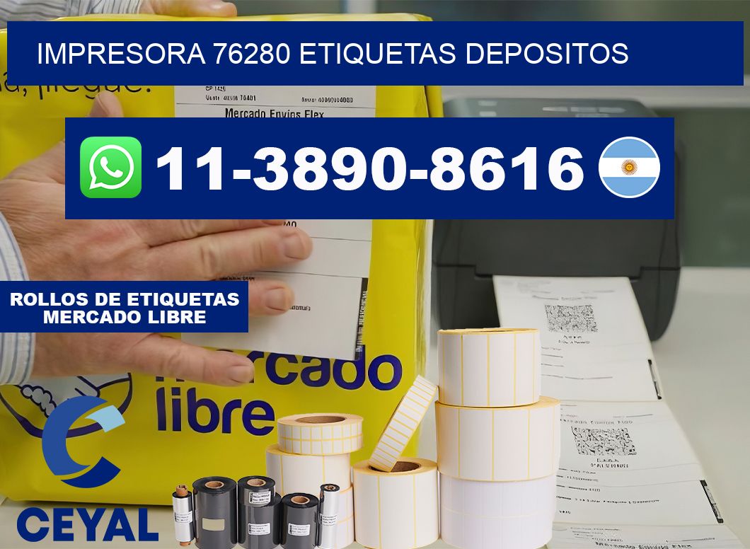 impresora 76280 etiquetas depositos