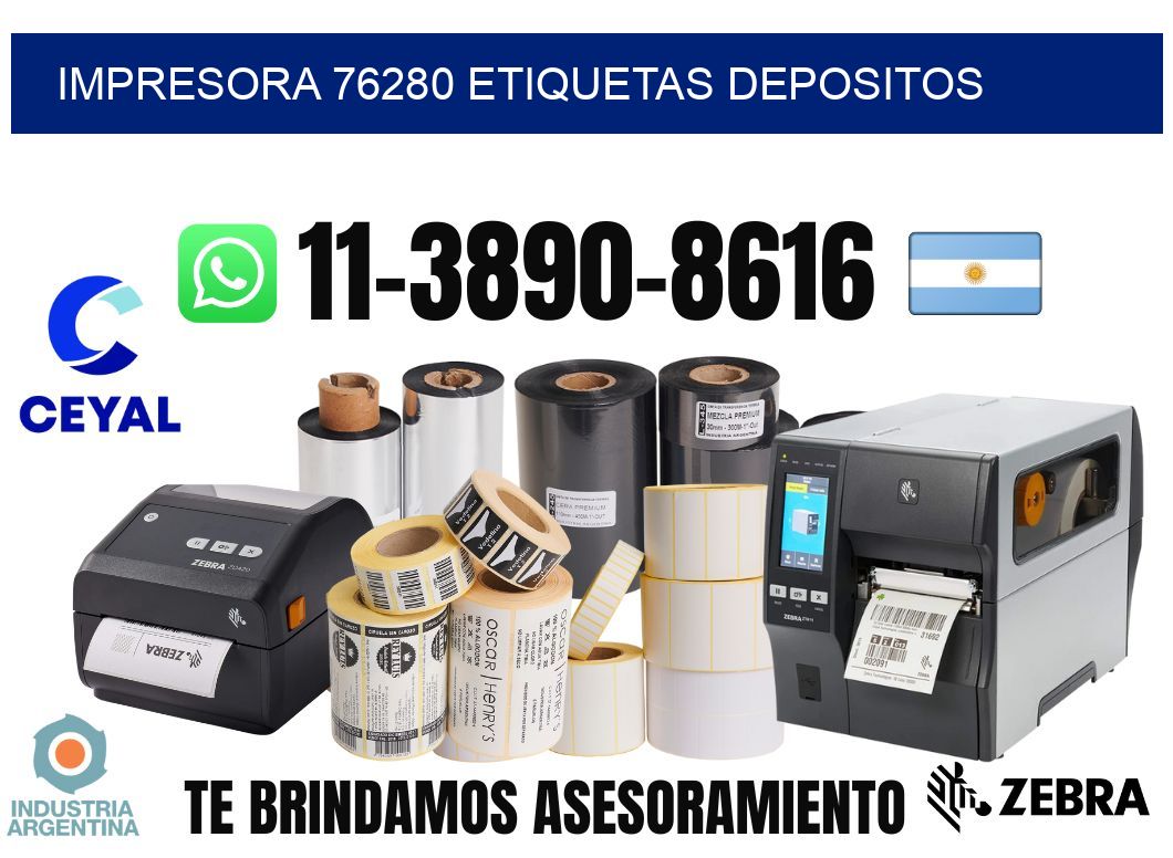 impresora 76280 etiquetas depositos