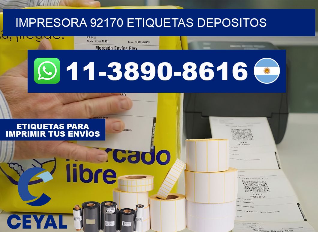 impresora 92170 etiquetas depositos