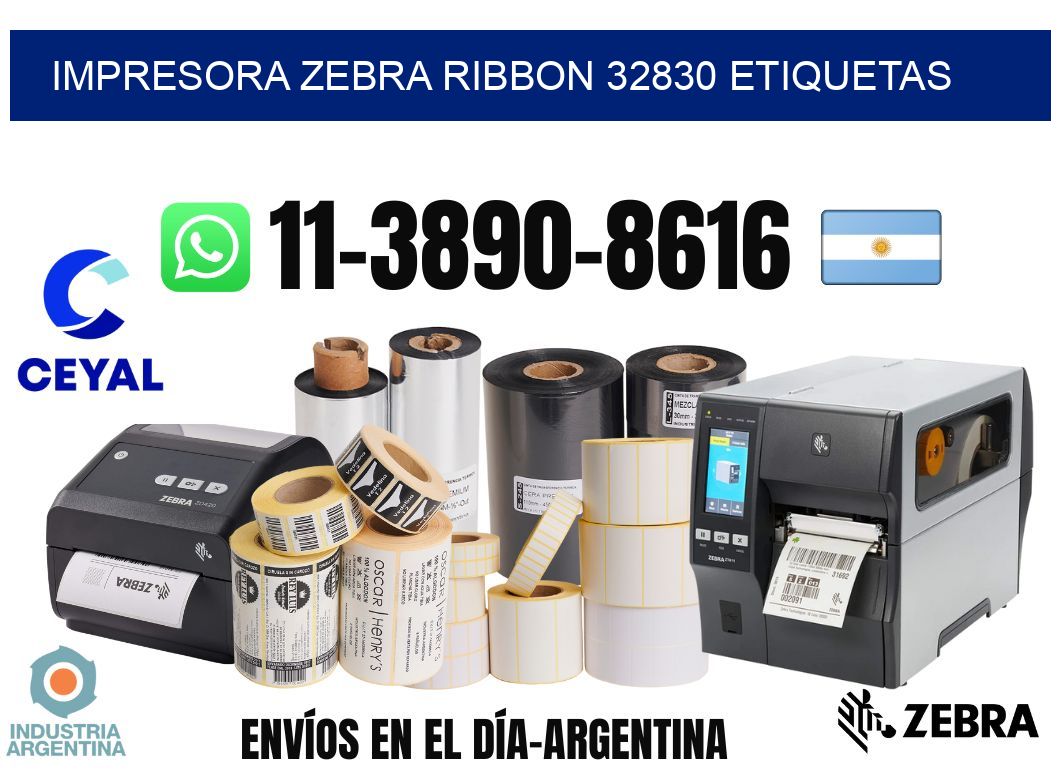 impresora zebra ribbon 32830 etiquetas