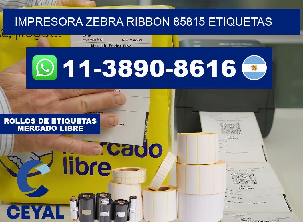 impresora zebra ribbon 85815 etiquetas