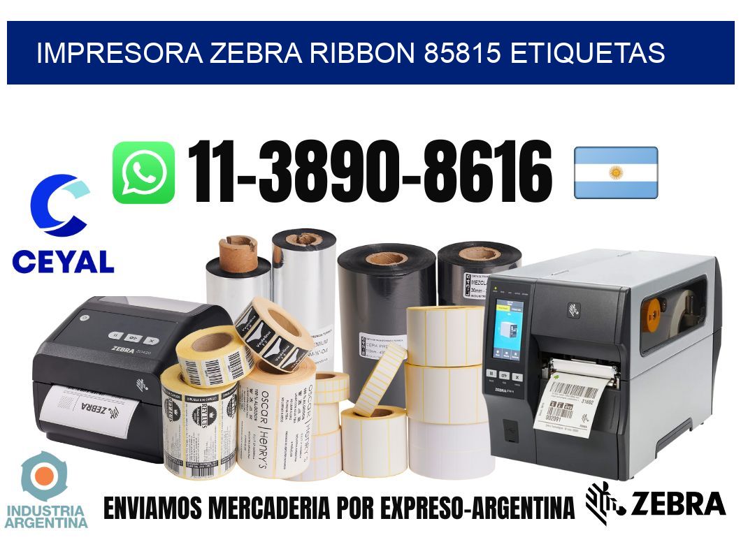 impresora zebra ribbon 85815 etiquetas