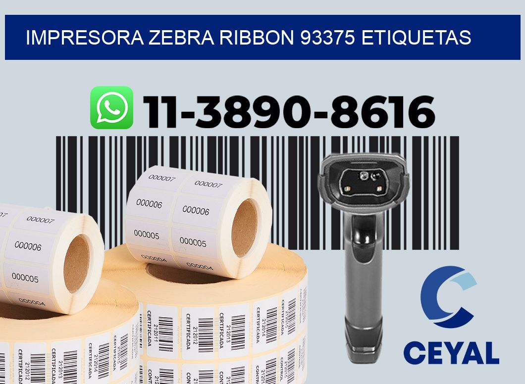 impresora zebra ribbon 93375 etiquetas