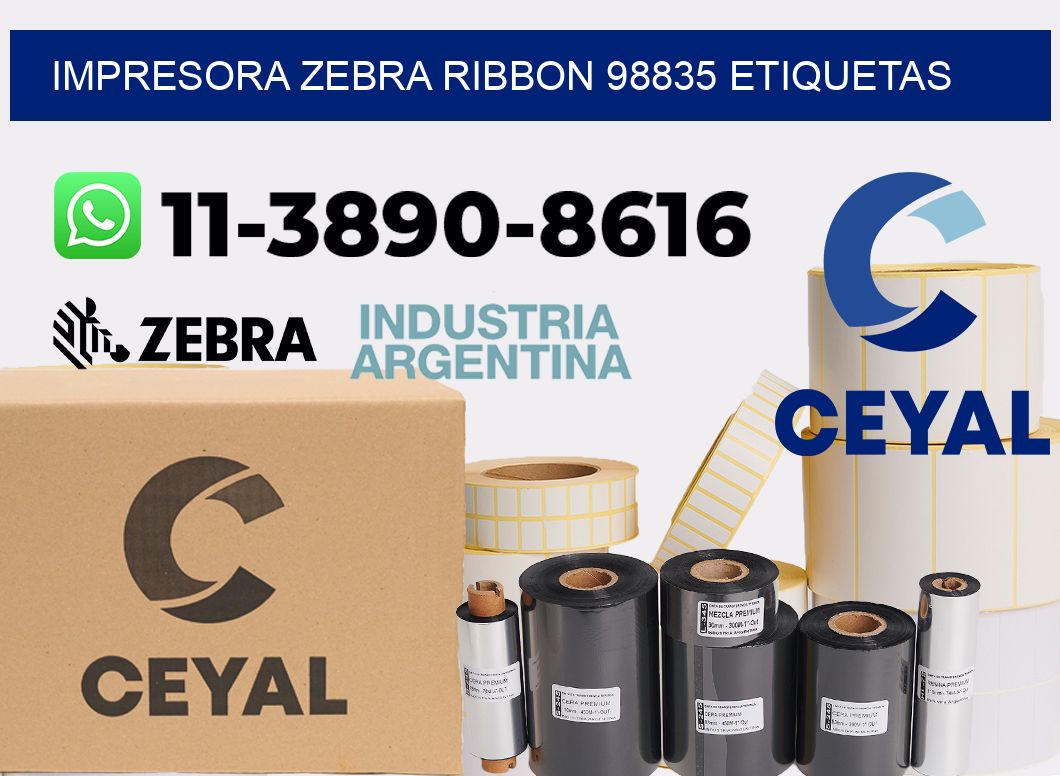 impresora zebra ribbon 98835 etiquetas