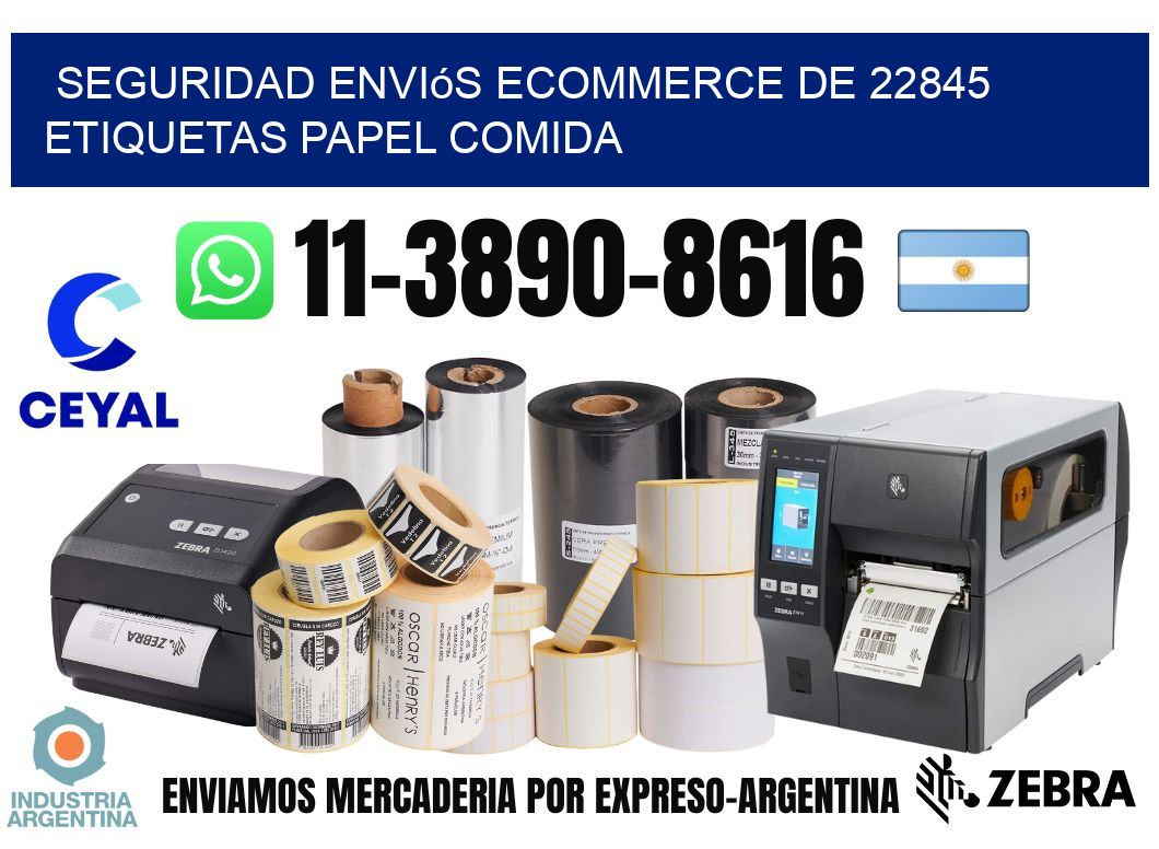seguridad enviós ecommerce de 22845 etiquetas papel comida