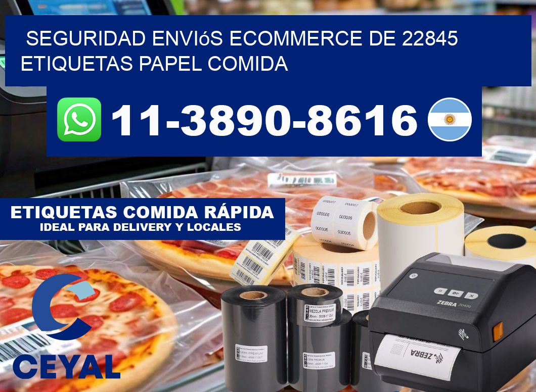 seguridad enviós ecommerce de 22845 etiquetas papel comida