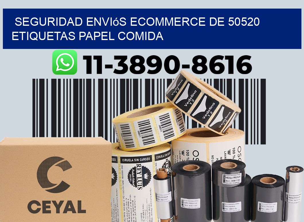 seguridad enviós ecommerce de 50520 etiquetas papel comida