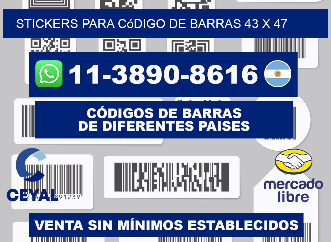 stickers para código de barras 43 x 47