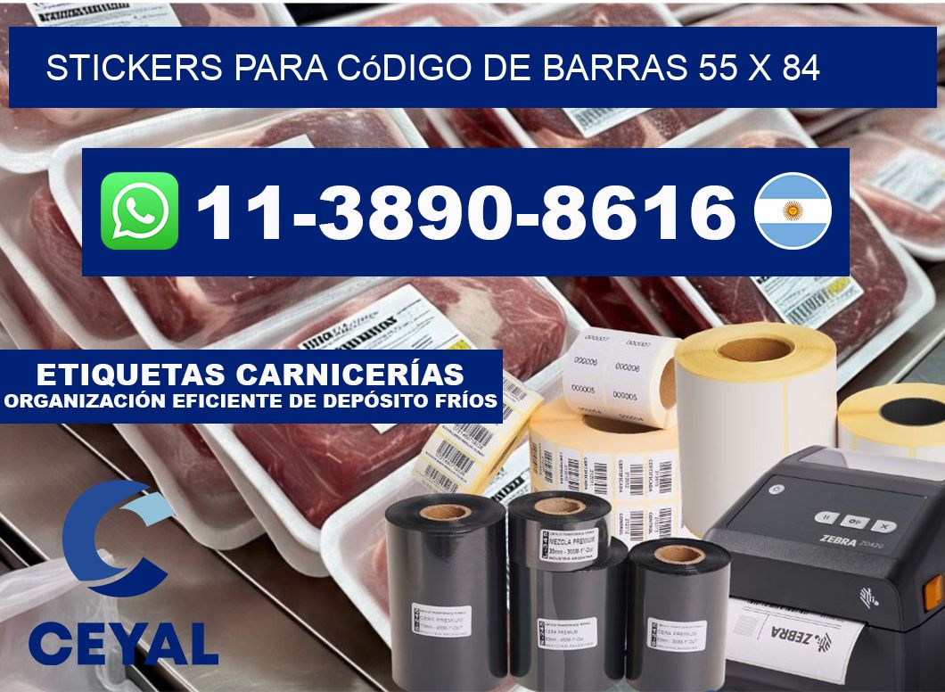 stickers para código de barras 55 x 84