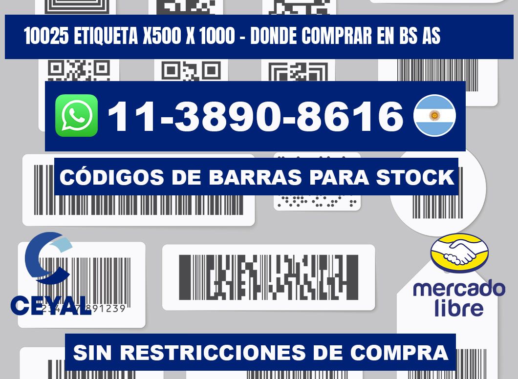 10025 etiqueta x500 x 1000 - Donde Comprar en bs as