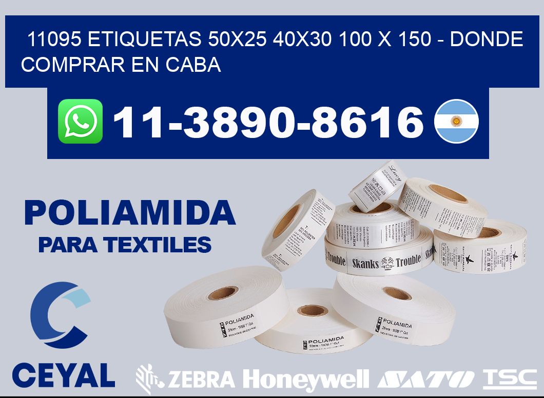 11095 etiquetas 50x25 40x30 100 x 150 - Donde Comprar en Caba