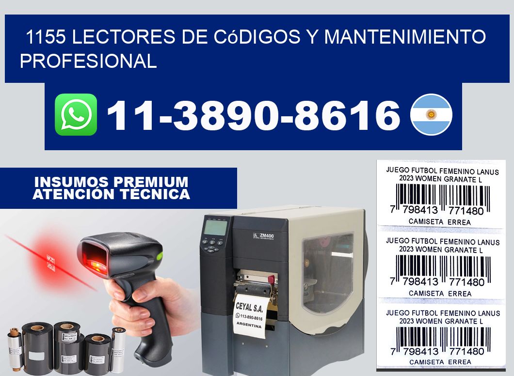 1155 Lectores de Códigos y Mantenimiento Profesional