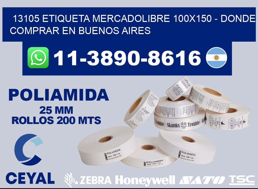 13105 etiqueta MercadoLibre 100x150 - Donde Comprar en Buenos Aires
