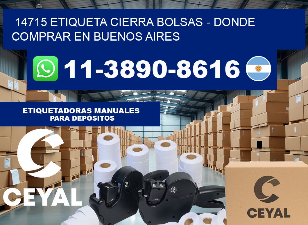 14715 etiqueta Cierra Bolsas – Donde Comprar en Buenos Aires