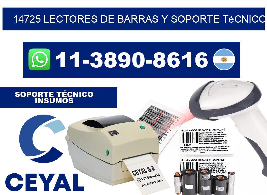 14725 Lectores de barras y Soporte Técnico