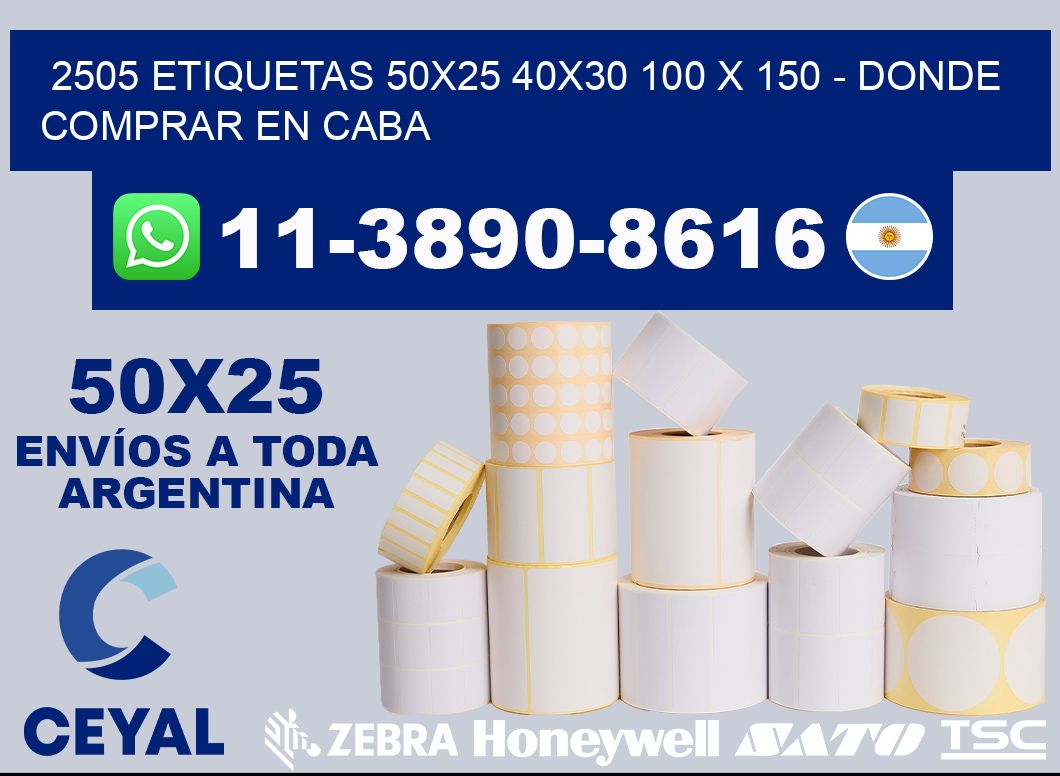 2505 etiquetas 50x25 40x30 100 x 150 - Donde Comprar en Caba