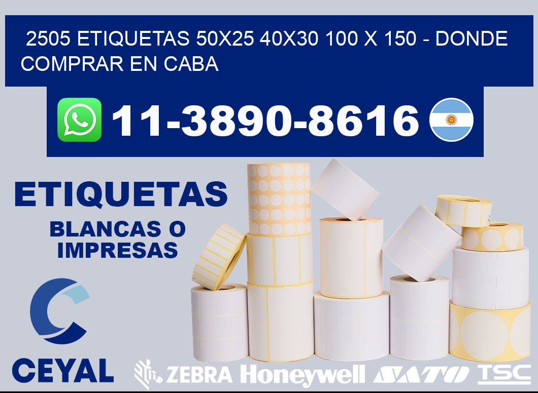 2505 etiquetas 50x25 40x30 100 x 150 - Donde Comprar en Caba