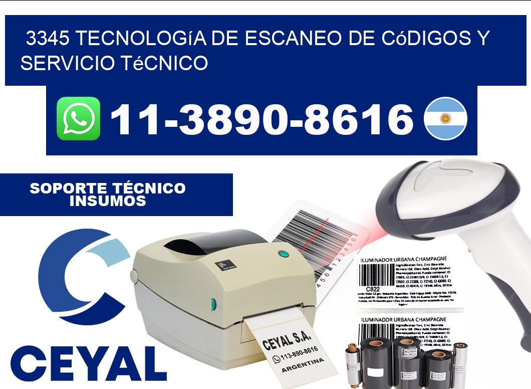3345 Tecnología de Escaneo de códigos y Servicio Técnico