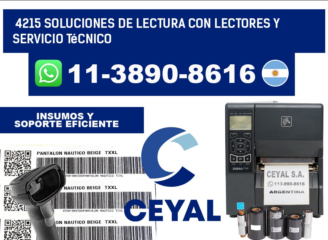 4215 Soluciones de lectura con lectores y Servicio Técnico