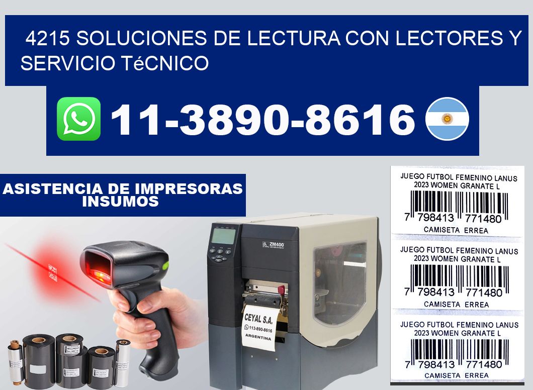 4215 Soluciones de lectura con lectores y Servicio Técnico