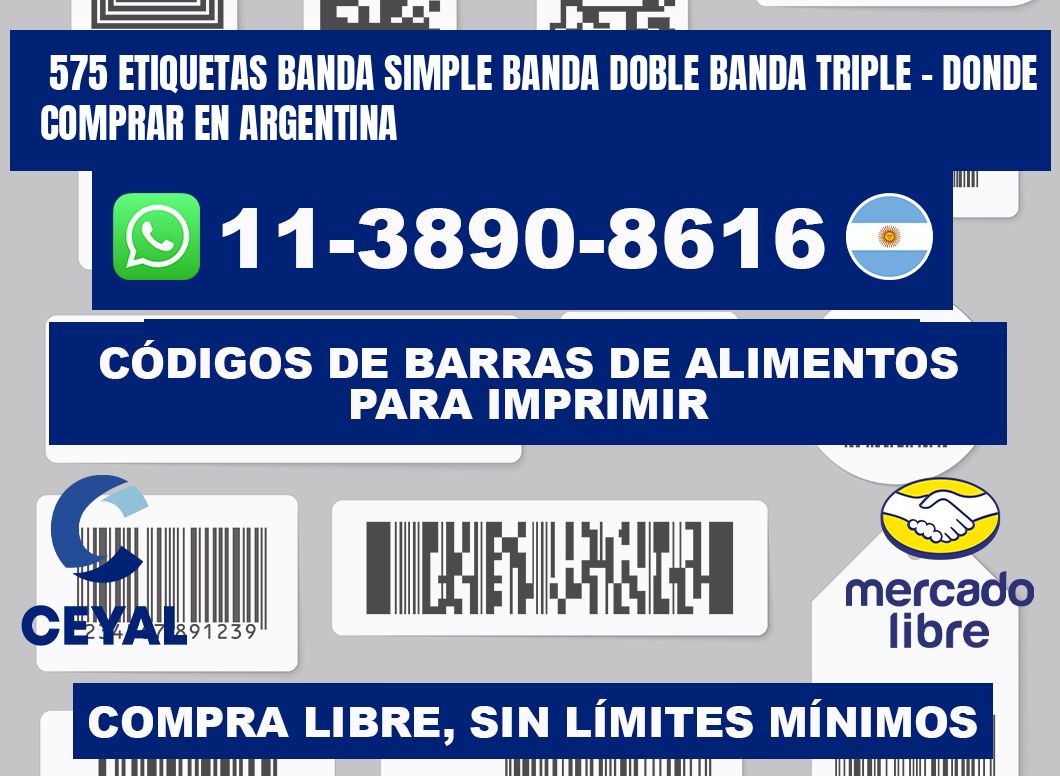 575 etiquetas banda simple banda doble banda triple - Donde Comprar en Argentina